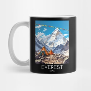 A Pop Art Travel Print of Mount Everest - Nepal Mug